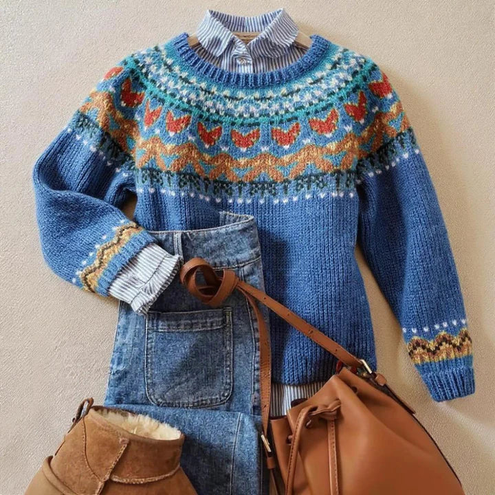 Velvo™ - Eleganter Vintage Strickpullover