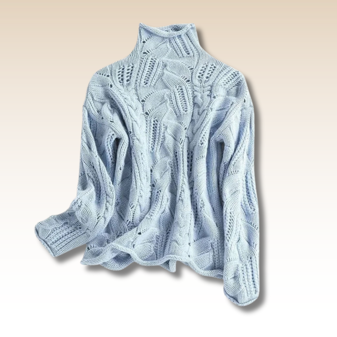 Fibrora™ - Gemütliches Polohemd mit Zopfmuster