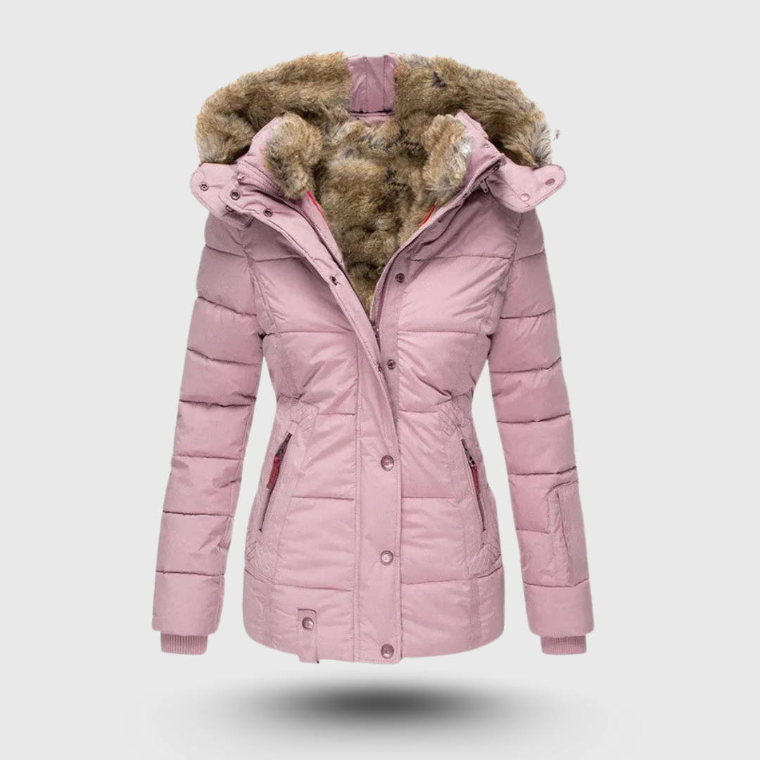 Hanne™ – Winterjacke mit Flauschigem Kragen und Schmaler Passform