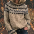 Maud – Strickpullover mit Muster am Hals
