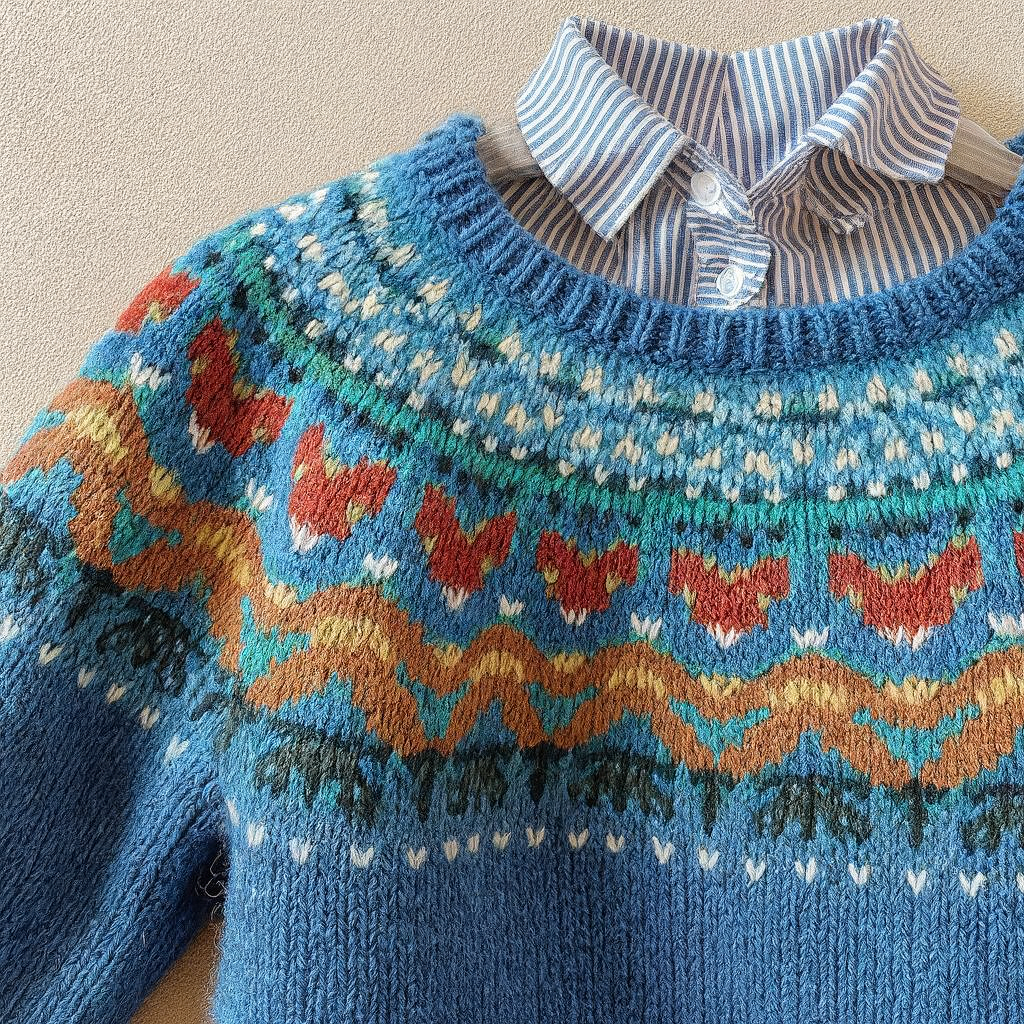 Velvo™ - Eleganter Vintage Strickpullover