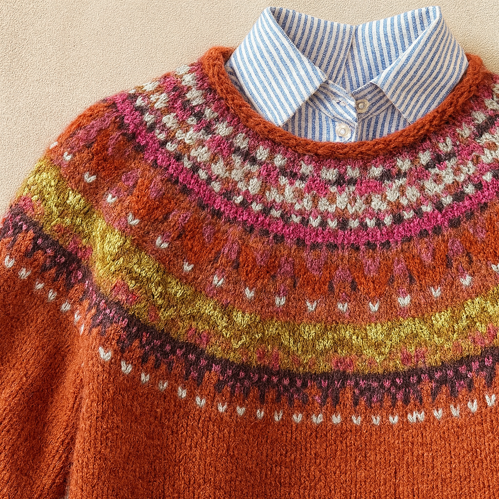 Simona™ - Eleganter Vintage Strickpullover