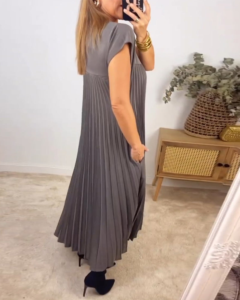 Petra™ – Zeitloses & Bequemes Plissiertes Kleid