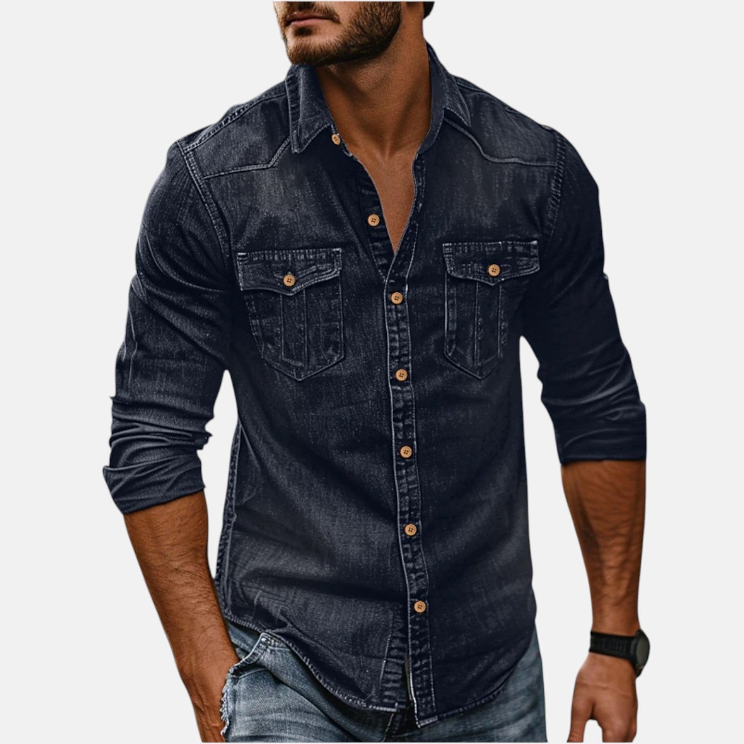 Ugo™ | Vielseitiges und trendiges Herren-Denimhemd