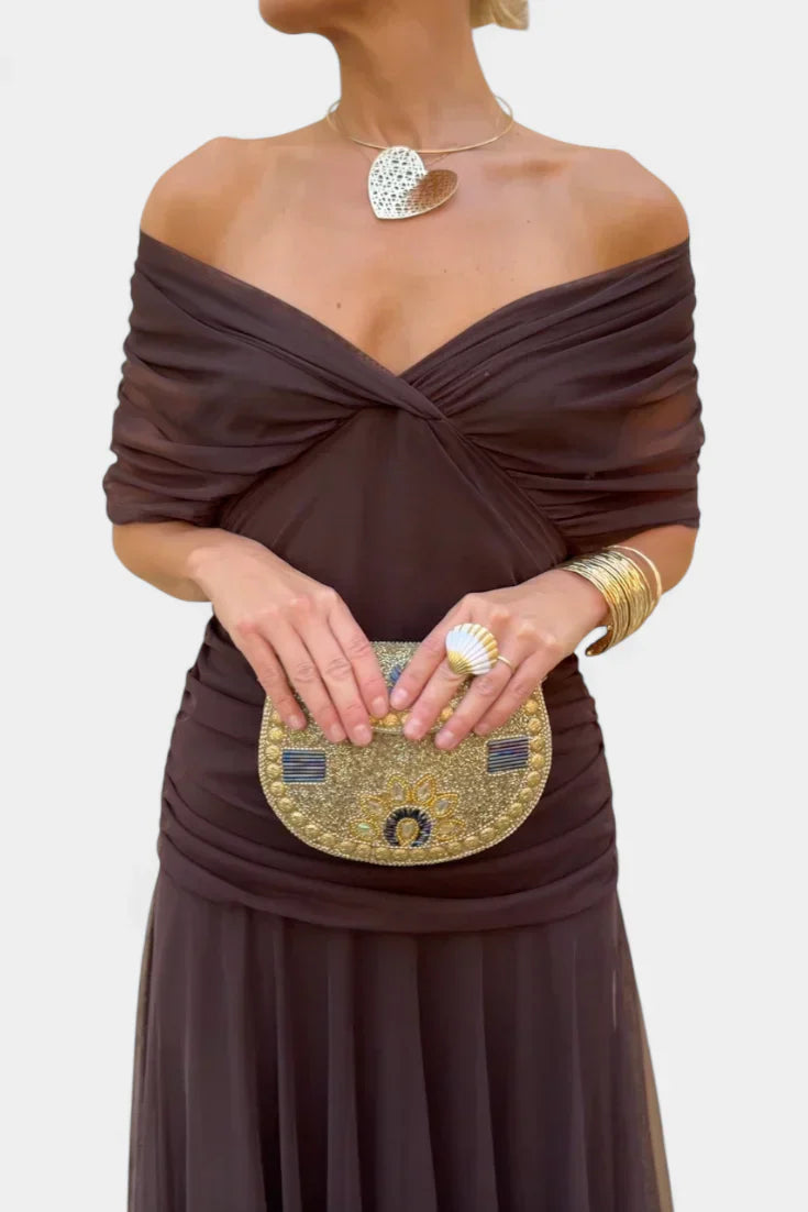 Florayne™ - Elegantes Fließendes Midikleid mit V-Ausschnitt