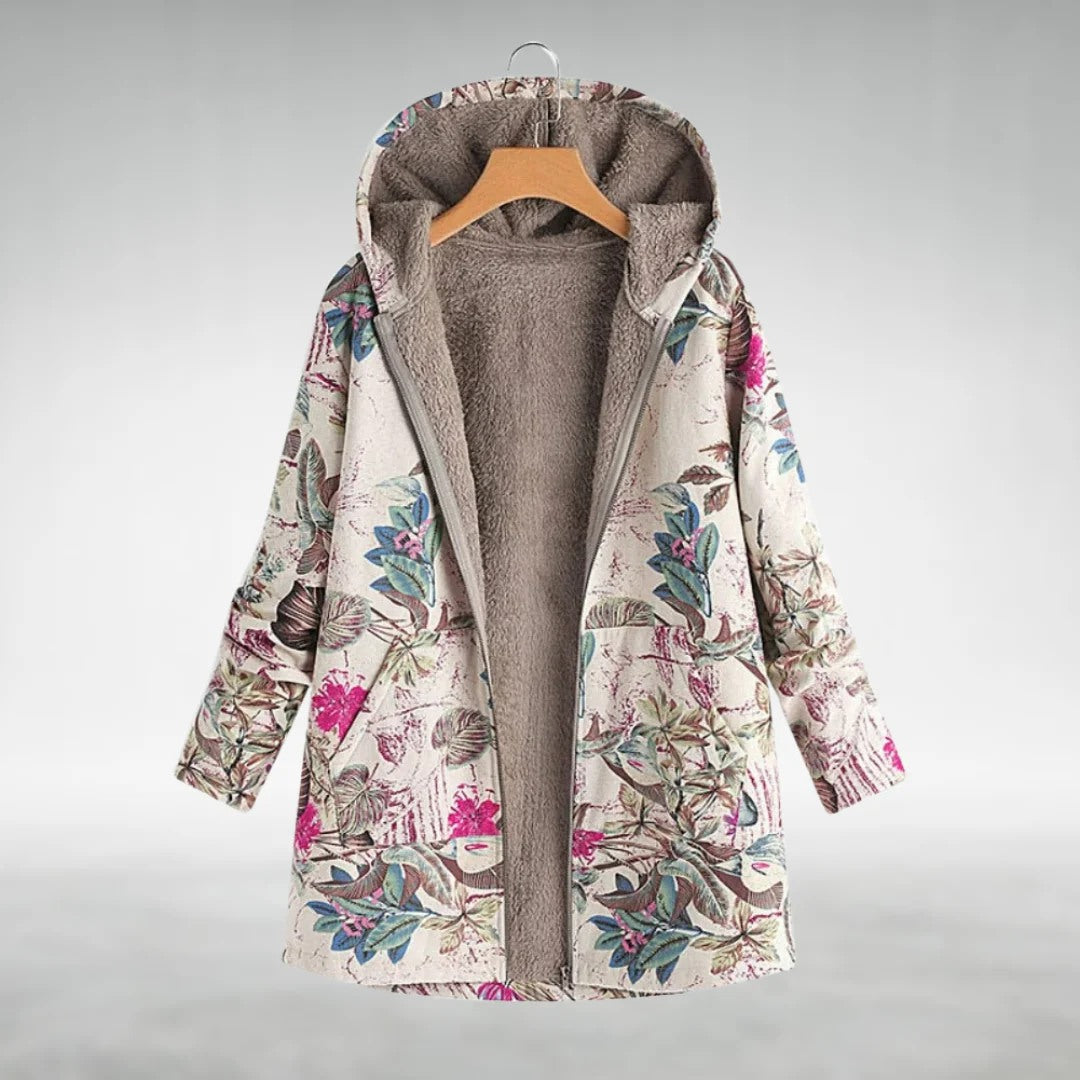 Fleural™ – Stylische Fleecejacke mit Blumenmuster