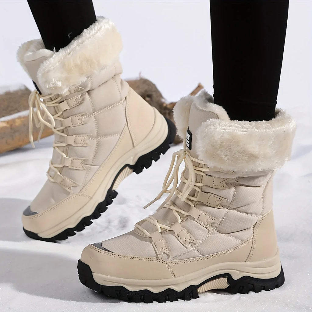 Boots For Women | Snow Lace-Up Faux Fur