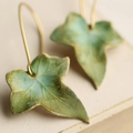Realistische Vintage-Blatt-Ohrringe 
