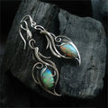 Vintage Ohrringe mit blauem Opal aus 925 Silber
