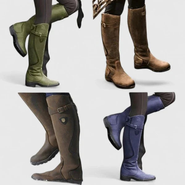 Joyce | Women's Orthopedic Knee High Riding Boots with Buckle Strap