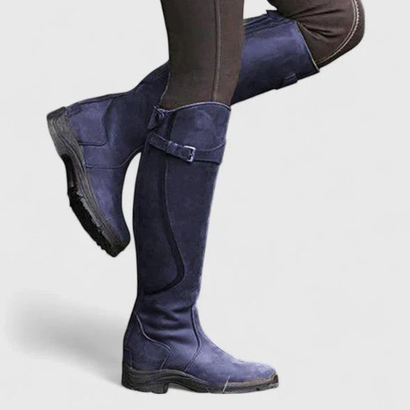Joyce | Women's Orthopedic Knee High Riding Boots with Buckle Strap