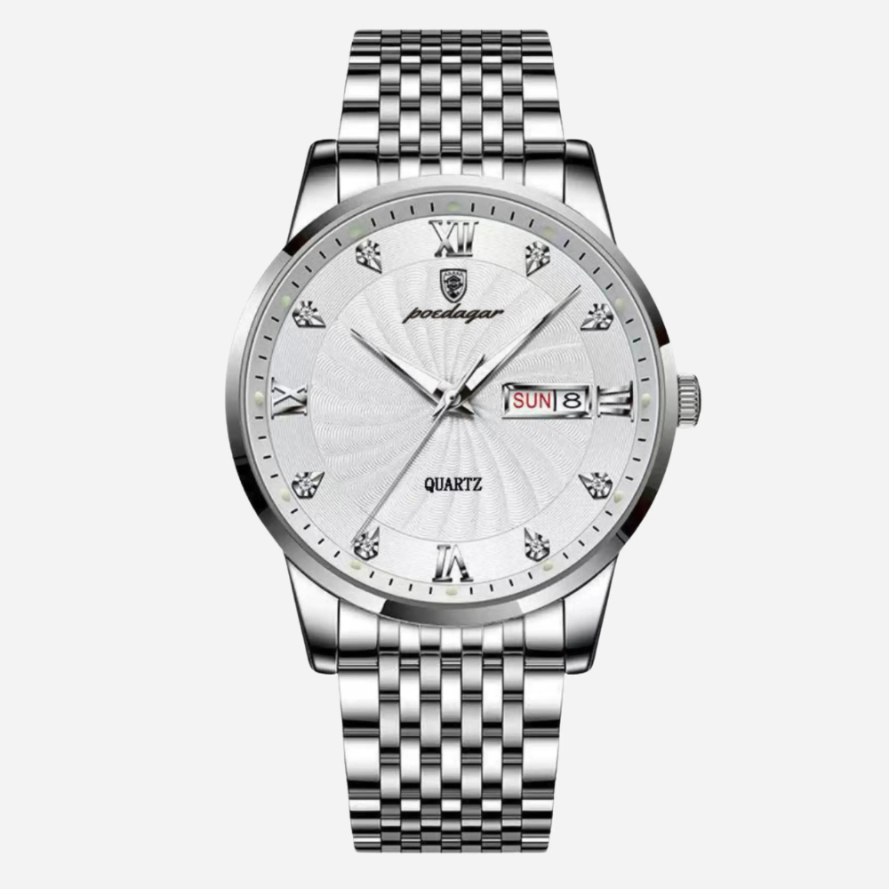 Herren Business Uhr aus Edelstahl