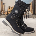 Snow Boots For Women | Lace-Up Knit Cuff Weatherproof