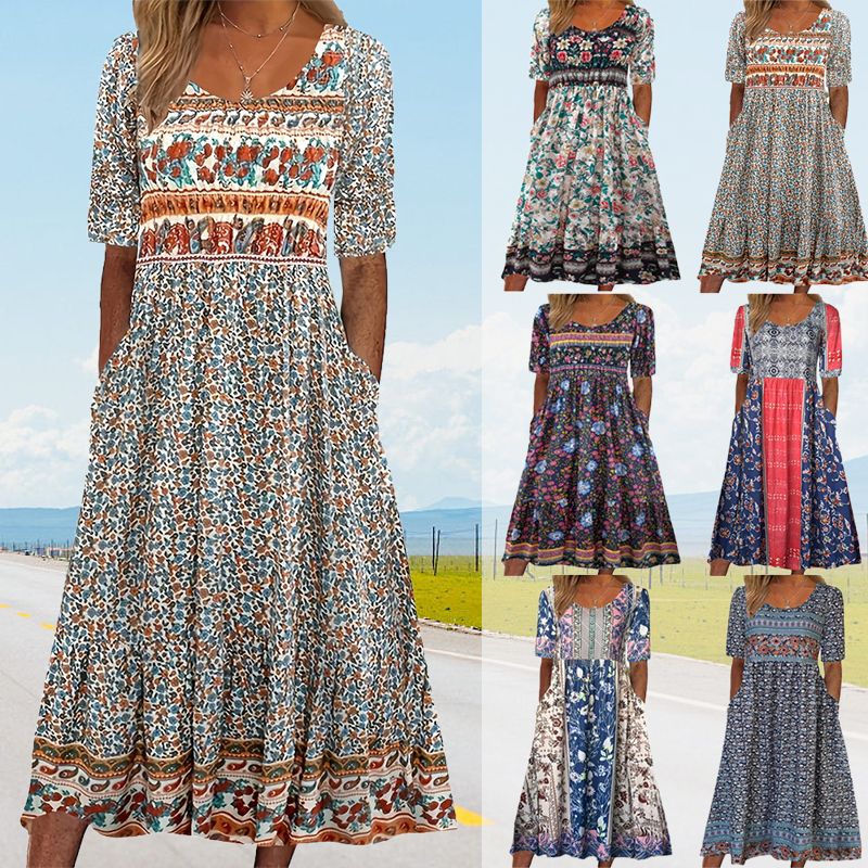 Sandra™ – Elegantes Boho-Kleid mit Print für Damen