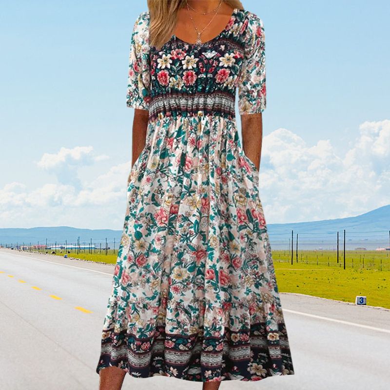 Sandra™ – Elegantes Boho-Kleid mit Print für Damen
